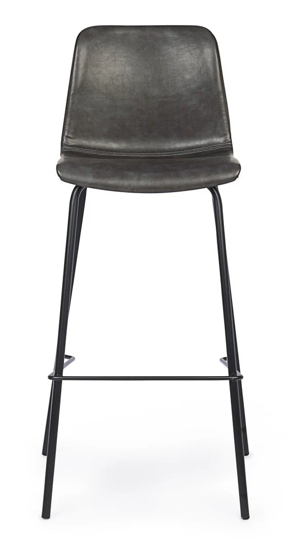 Barhocker Kyra | Kunstleder Vintage in Cognac oder Anthrazit, Sitzhöhe 75 cm