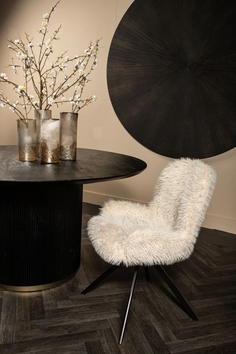 Esszimmerstuhl Leander Beige – Zeitloser Komfort im Hair-Look