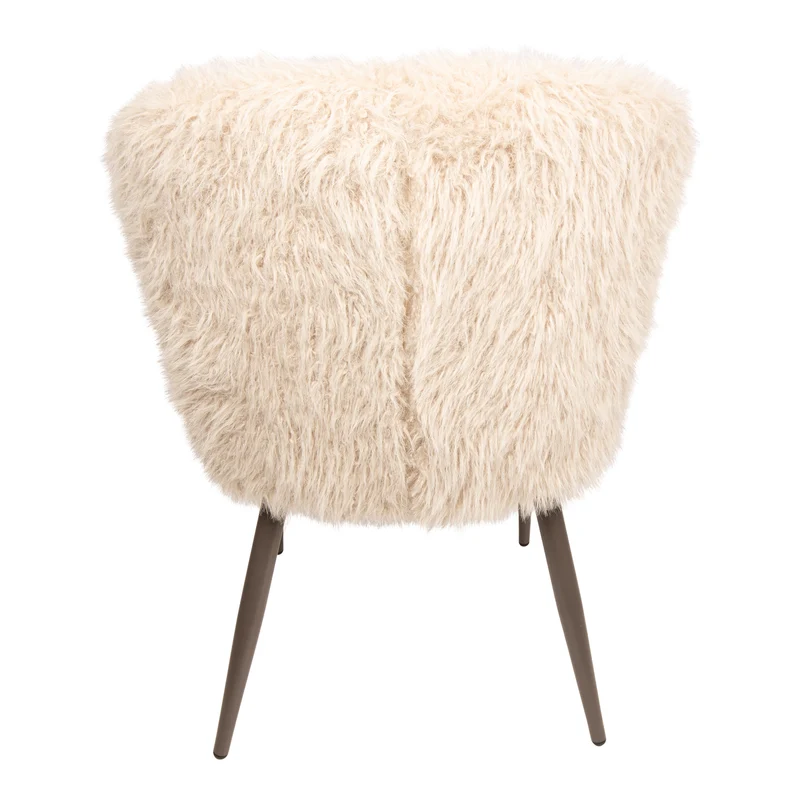 Polsterstuhl Ares Beige – Weicher Hair-Look Bezug
