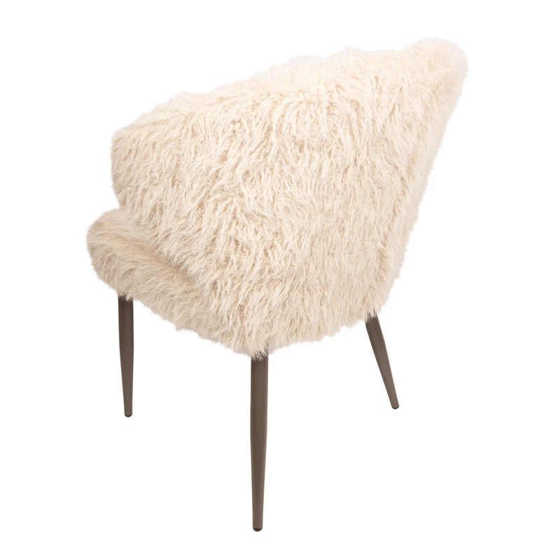 Polsterstuhl Ares Beige – Weicher Hair-Look Bezug