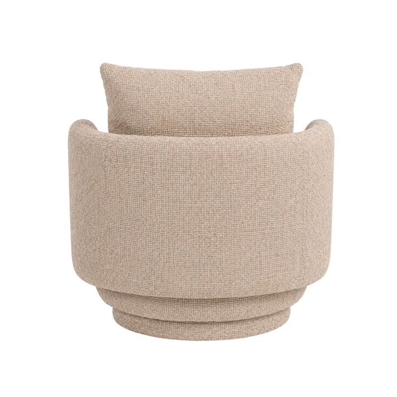 Sessel Elin Beige | Runder Polstersessel im Bouclé Opulence