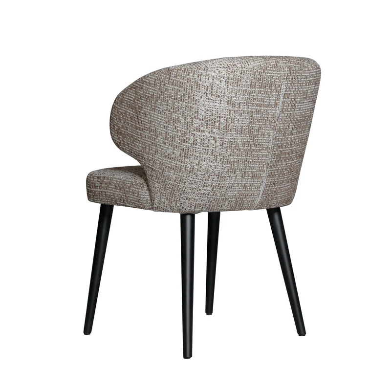 Esszimmerstuhl Fiori Brown | Mois 05 mit schwarzen Beinen