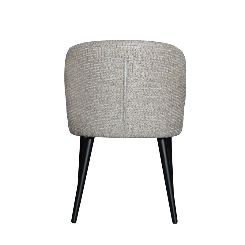 Esszimmerstuhl Fiori Beige | Mois 04 mit schwarzen Beinen