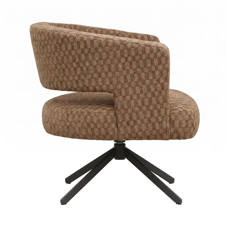 Esszimmerstuhl Baldr Brown | Blocked auf Metallgestell