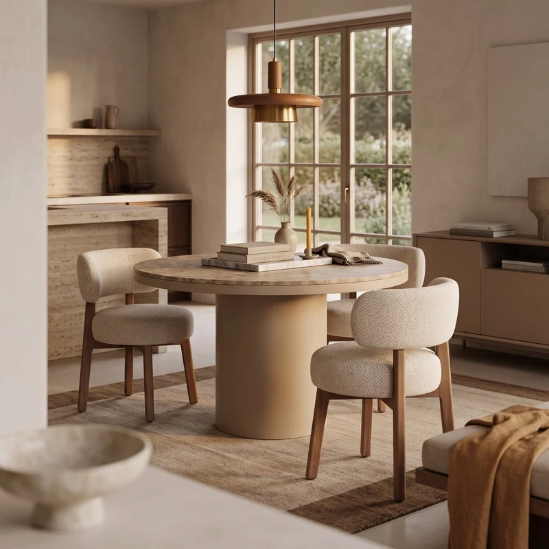 Esszimmerstuhl Lior Cream | Opulence 5 auf Gummibaumholz