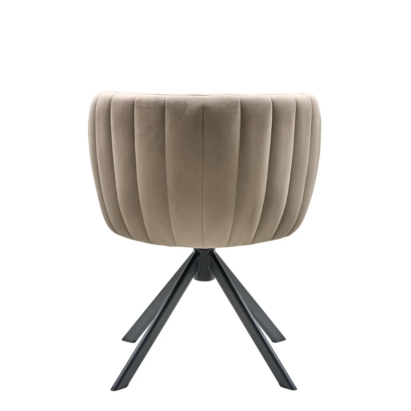 Shelly II Esszimmerstuhl - Velours mit Drehgestell (schwarz)