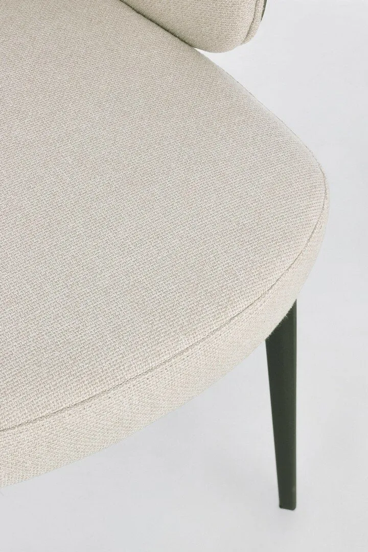 Stuhl Kinsley Light | Creme, Armlehnen, Rücken in Esche