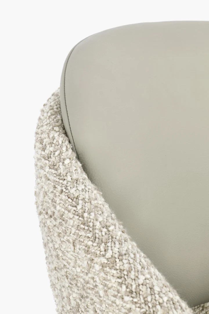 Drehstuhl Averik Beige | Creme, Bouclé-Optik, drehbar