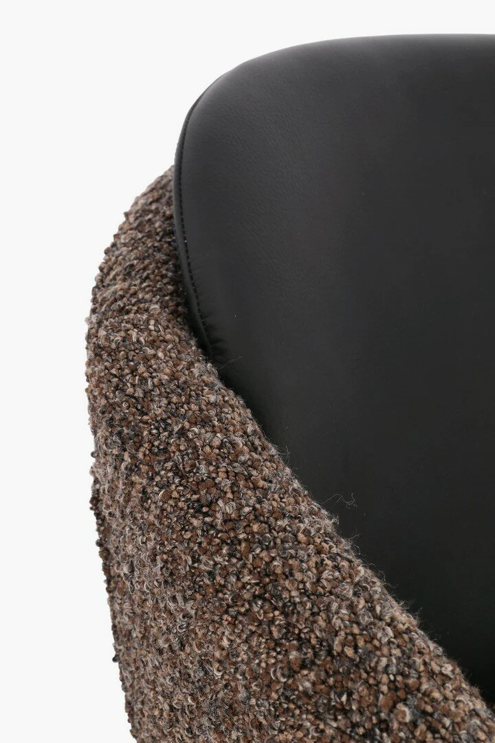 Drehstuhl Averik Kaffeebraun | Dunkelbraun, Bouclé-Optik, drehbar