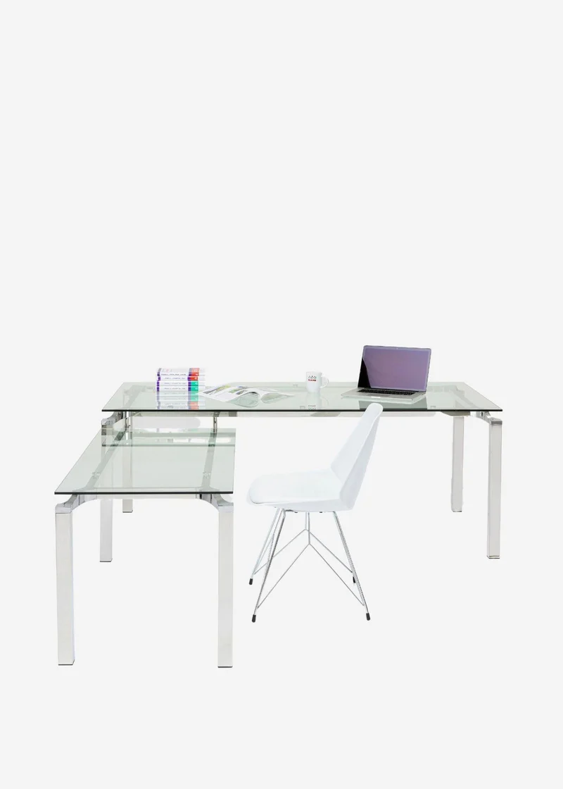 Schreibtisch Lorenco Chrom Winkelcombi