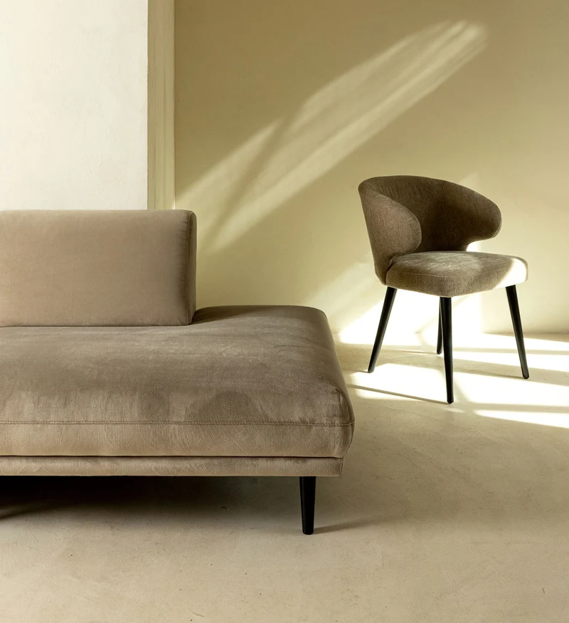 Armlehnenstuhl Fiori Fabric Cream