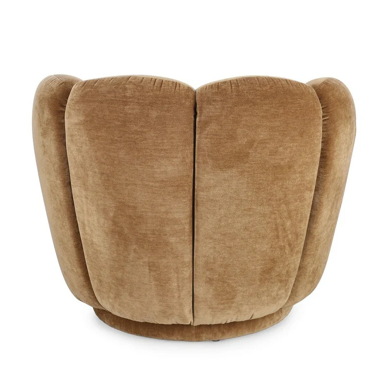 Loungesessel Tulip Cathay | Karamellbraun, runde Form
