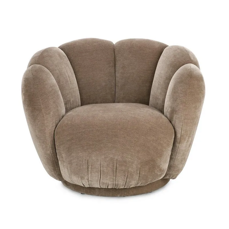 Loungesessel Tulip Biscuit | Beige, runde Form