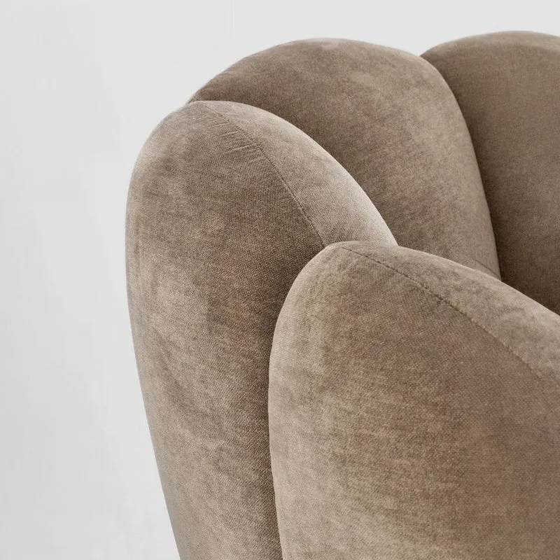 Loungesessel Tulip Biscuit | Beige, runde Form