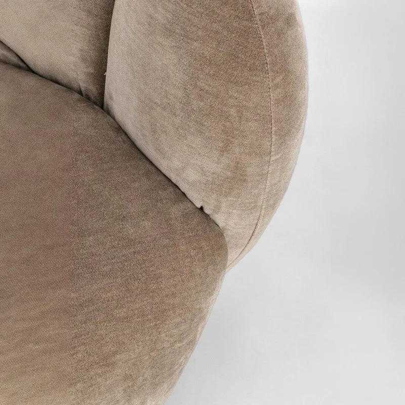 Loungesessel Tulip Biscuit | Beige, runde Form