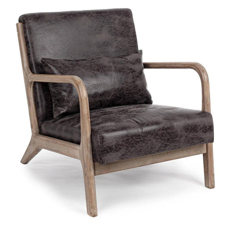 Sessel Ancilla in Dunkelbraun
