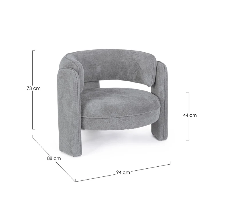 Sessel Aisha Dunkelgrau