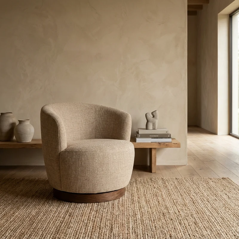 Clubsessel Nathan drehbar Sand
