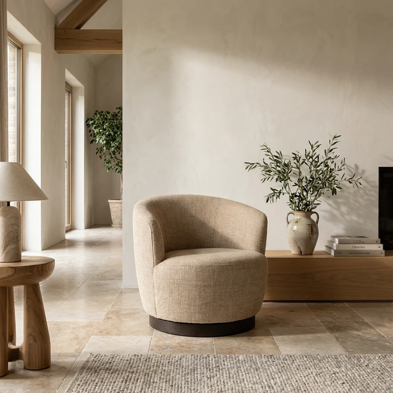 Clubsessel Nathan drehbar Sand