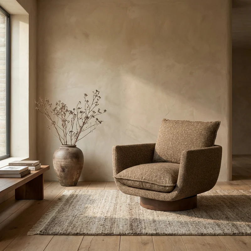Clubsessel Mason drehbar Braun
