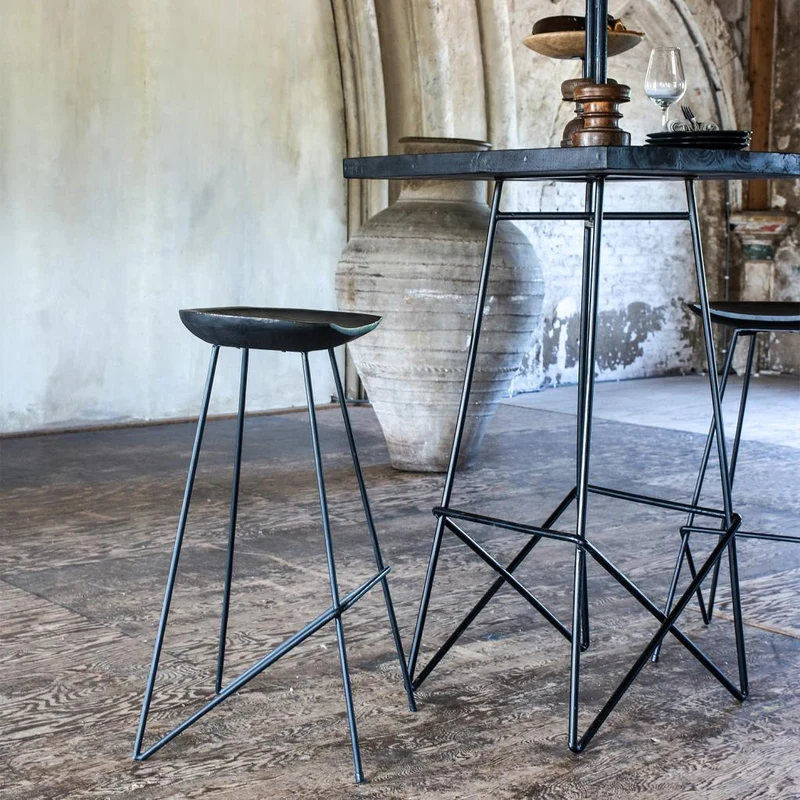 Barhocker Loft Frame Teak Black