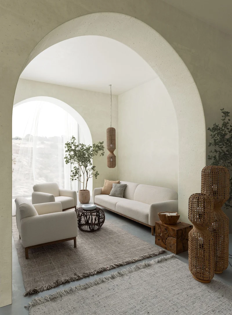 Sessel Detroit Naturfarbe Bouclé