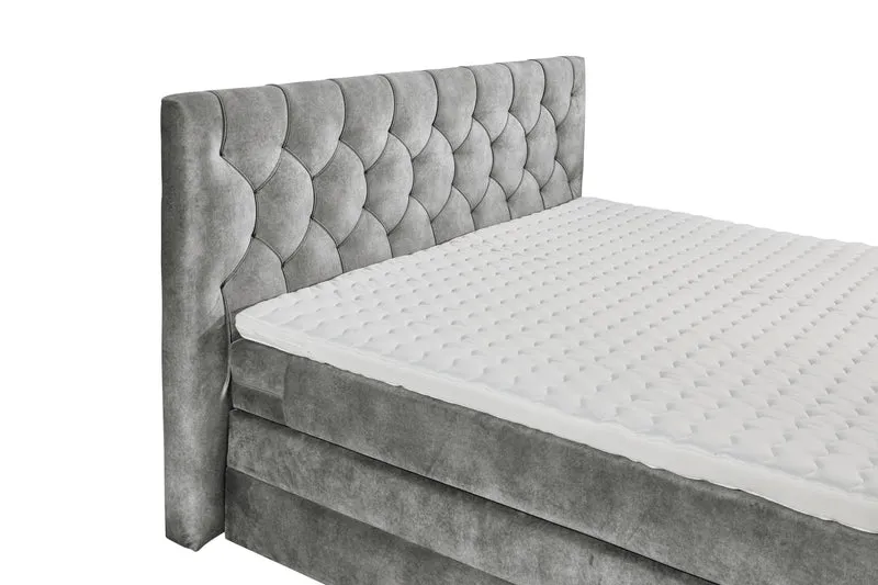 Boxspringbett Bett 180 x 200cm anthrazit +Bettkasten