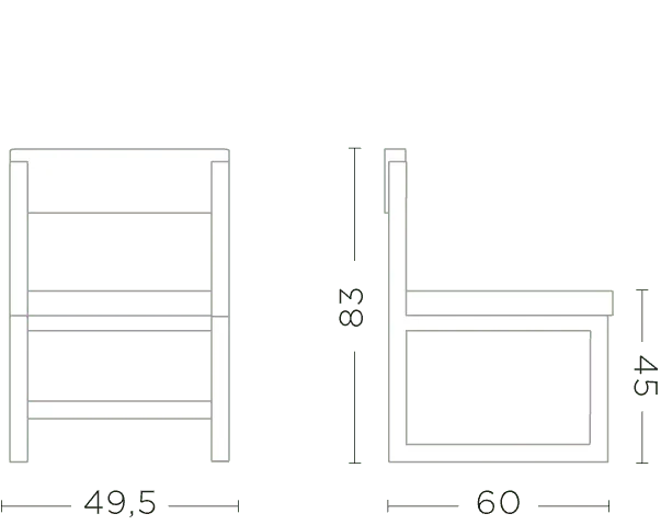 Stuhl Sally Teak Fumé