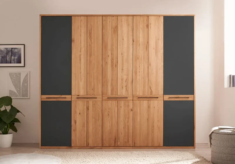 Kleiderschrank Schrank Schlafzimmer +Maße: 256x221x59cm +Massivholz +Eiche +vers. Farben +als Set erhältlich