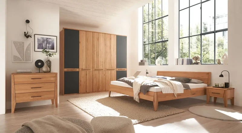 Bett Schlafzimmer +Massivholz +Eiche +als Set erhältlich