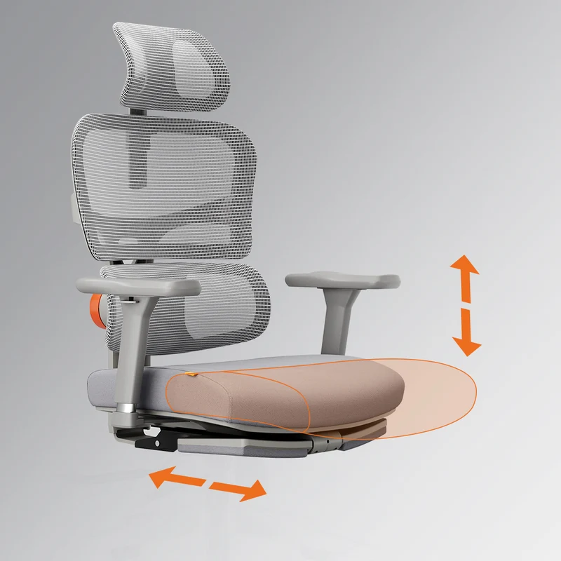 NT002 Ergonomic Home Office Chair with Auto-Following Lumbar Support & Footrest