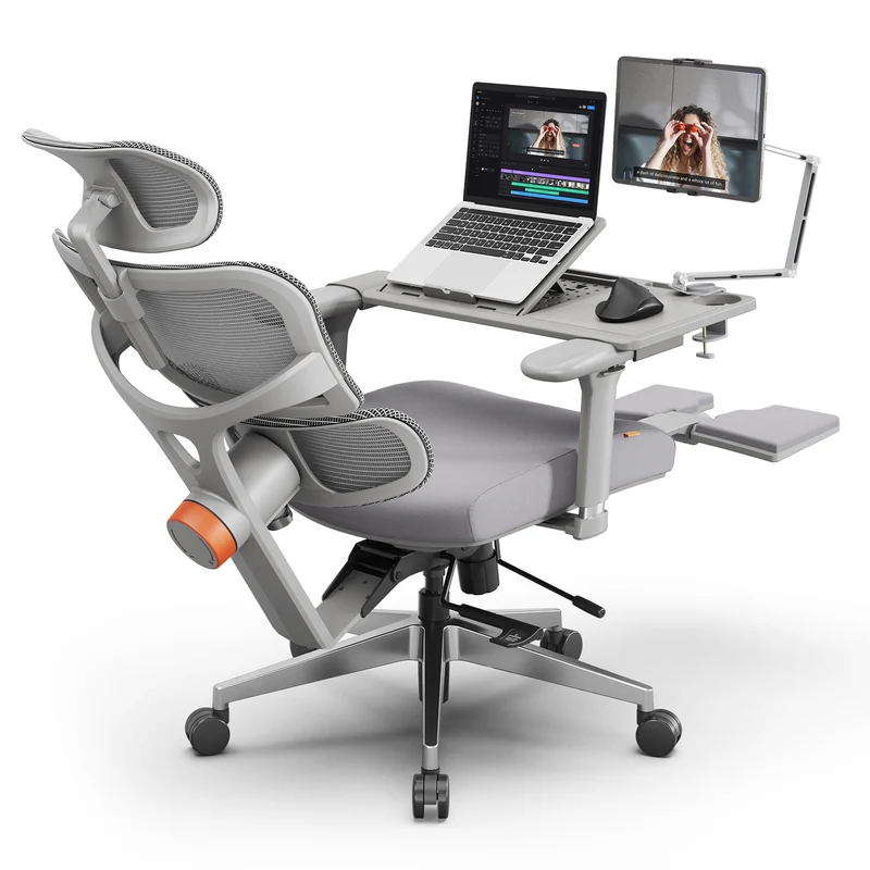 NT002 Ergonomic Home Office Chair with Auto-Following Lumbar Support & Footrest