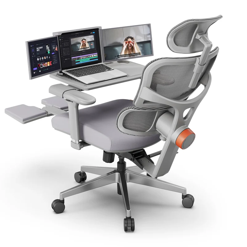 NT002 Ergonomic Home Office Chair with Auto-Following Lumbar Support & Footrest