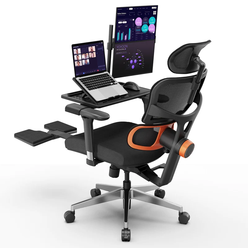 NT002 Ergonomic Home Office Chair with Auto-Following Lumbar Support & Footrest