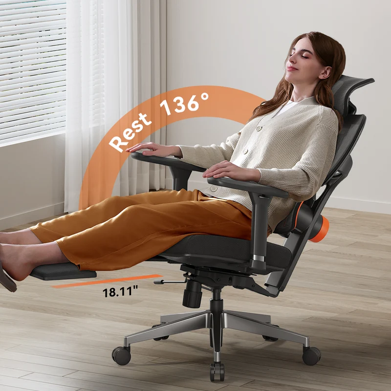NEWTRAL NT002 Ergonomic Office Chair with Laptop Table-Black