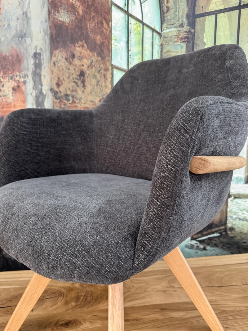 Esszimmerstuhl Stuhl Stühle +Holzdekor +Dreh-Rück-Funktion +extra dick gepolstert +Massivholzfüße +verschiedene Farben +Neu auf Lager