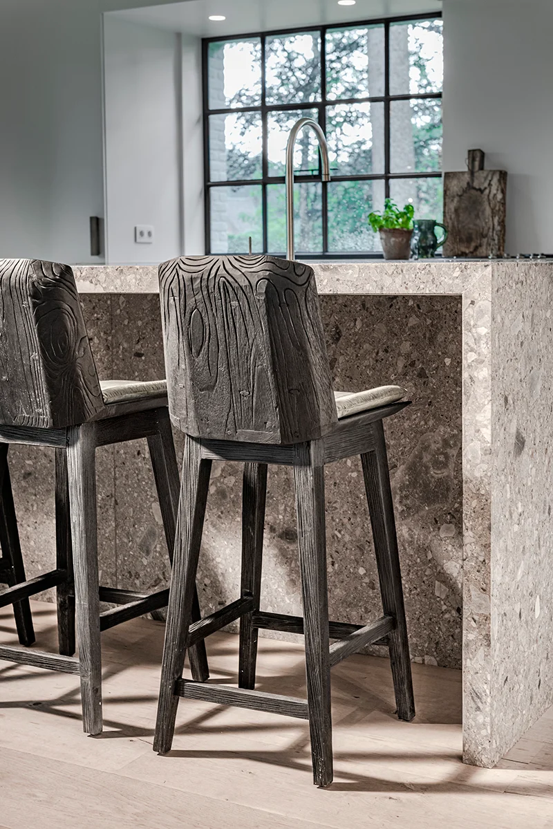 Barstuhl Alba Teak Fumé