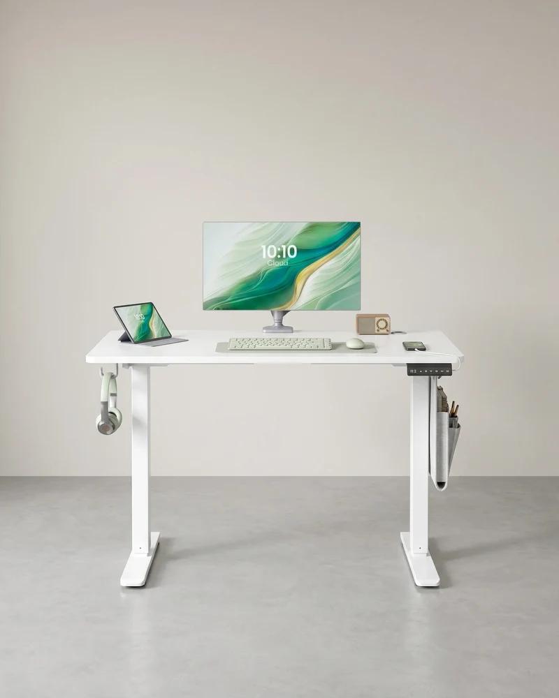 Höhenverstellbarer Schreibtisch – Elektrisch – Memoryfunktion für 4 Höhen – 100 x 60 x (72-120) cm