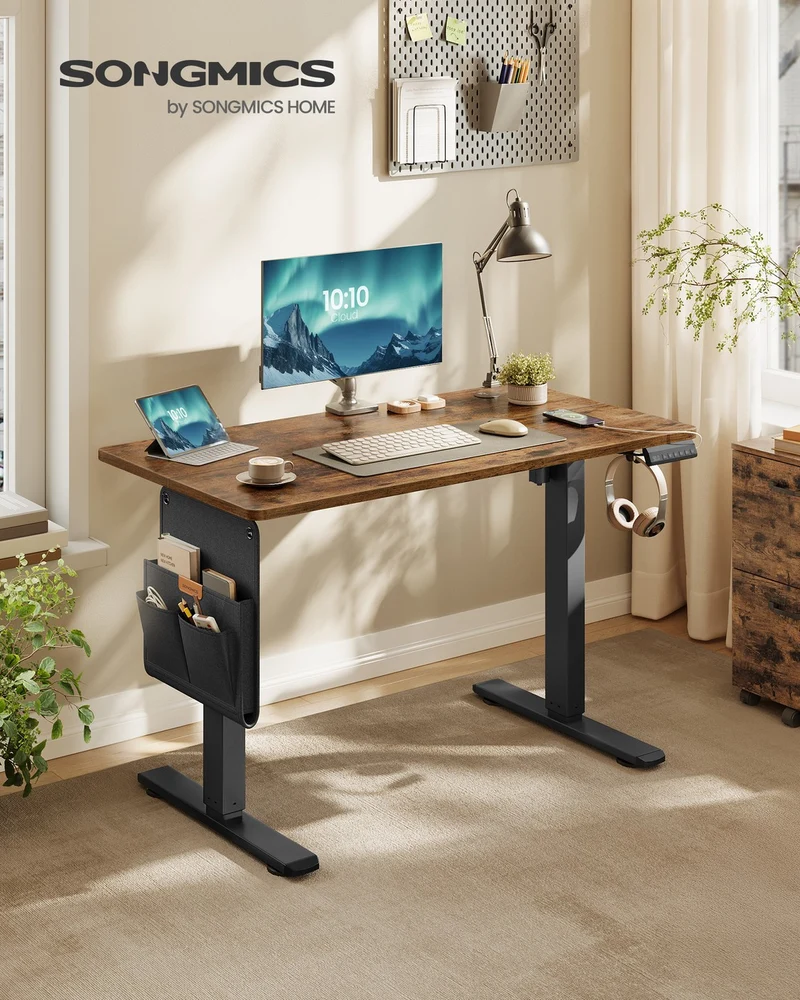 Höhenverstellbarer Schreibtisch – Elektrisch – Memoryfunktion für 4 Höhen – 100 x 60 x (72-120) cm
