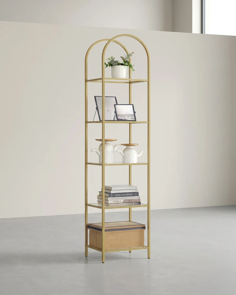 Bücherregal – 5-stufiges Bücherregal – Freistehend – Modernes Design