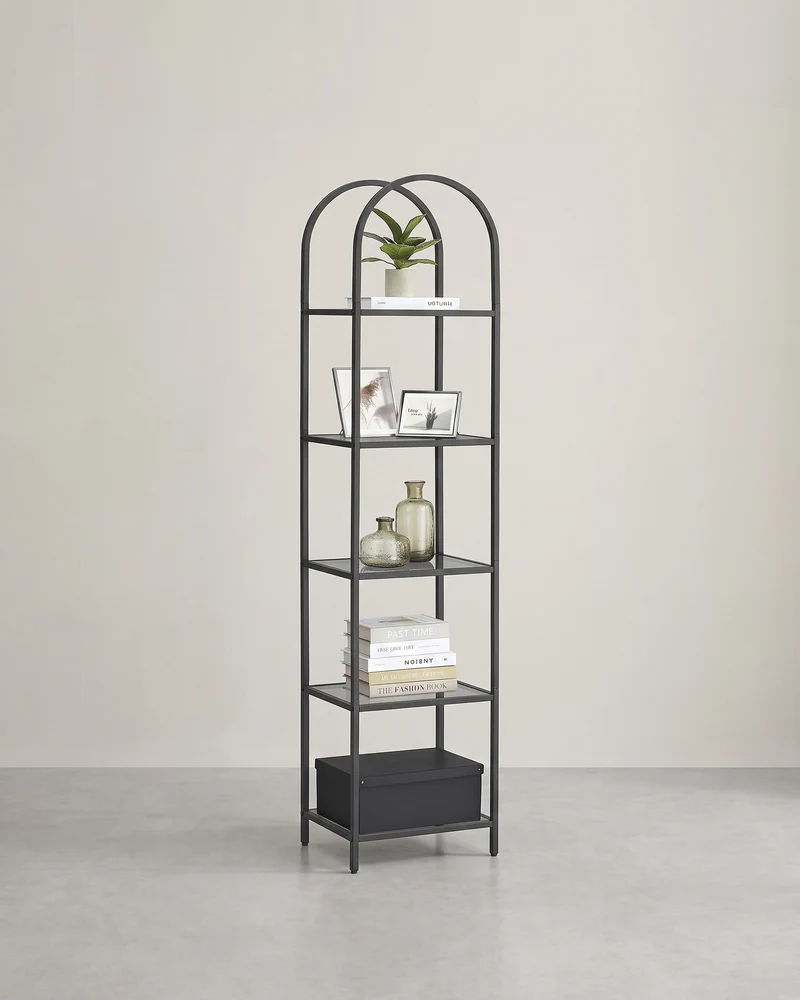 Bücherregal – 5-stufiges Bücherregal – Freistehend – Modernes Design