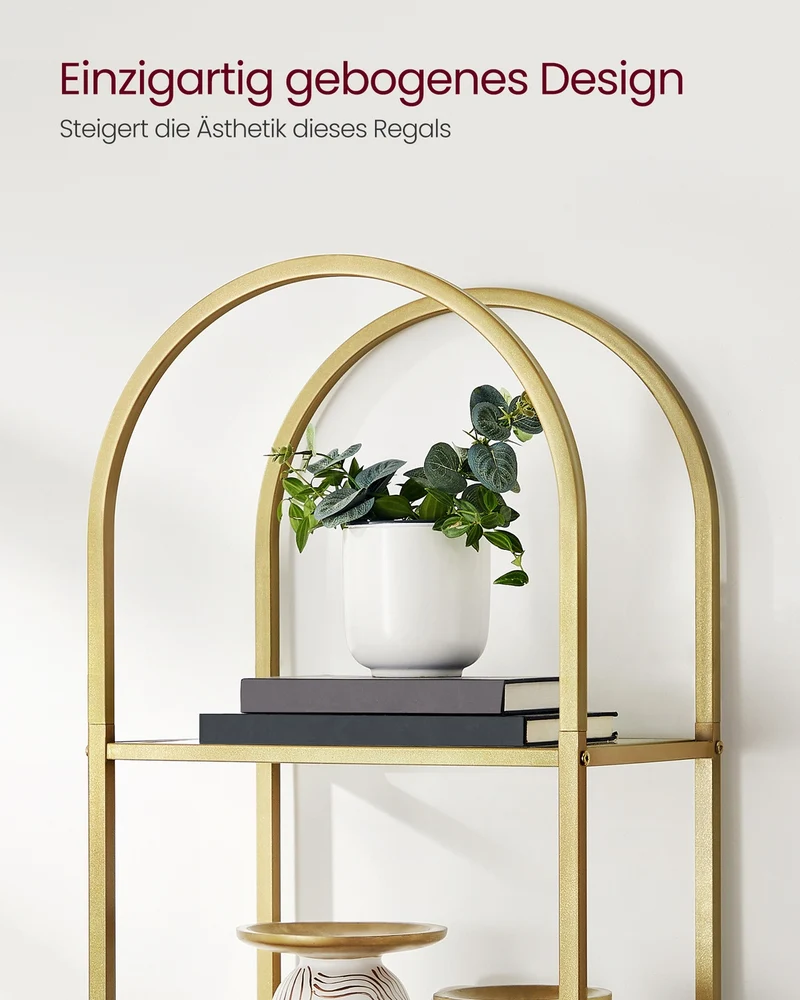 Bücherregal – 5-stufiges Bücherregal – Freistehend – Modernes Design