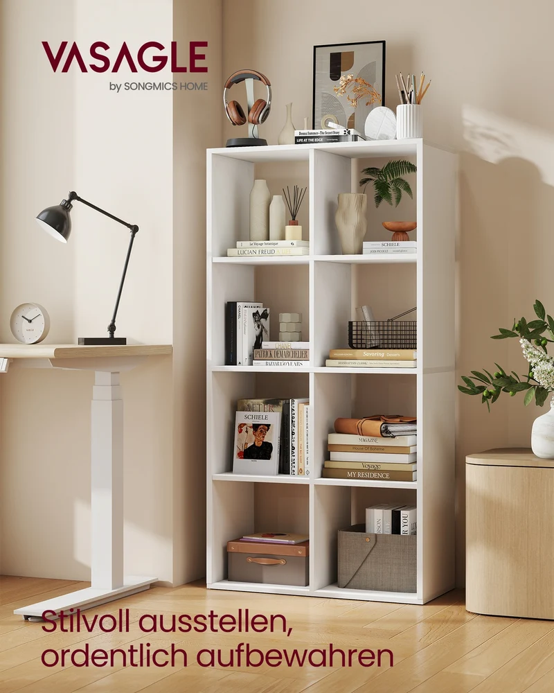 Offenes Bücherregal Mit 4 Ebenen - Freistehendes Regal Für Bücher Und Deko - Modernes Design