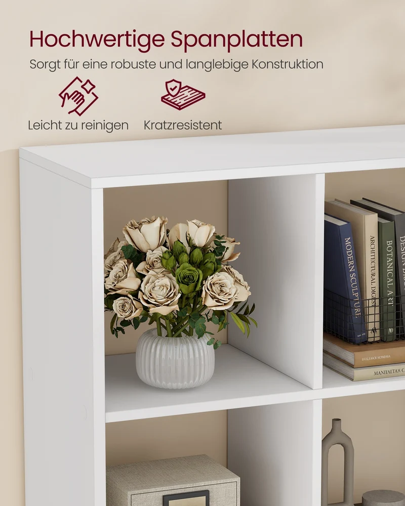 Offenes Bücherregal Mit 4 Ebenen - Freistehendes Regal Für Bücher Und Deko - Modernes Design