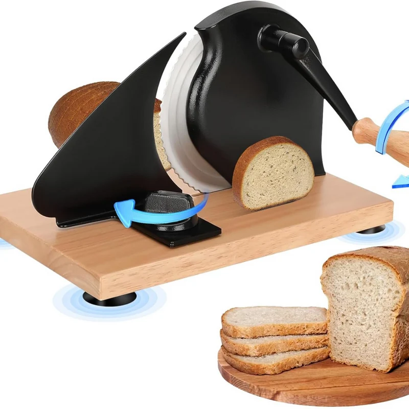 Brotschneidemaschine mit Handkurbel ™ |Frischer Brotgenuss zuhause