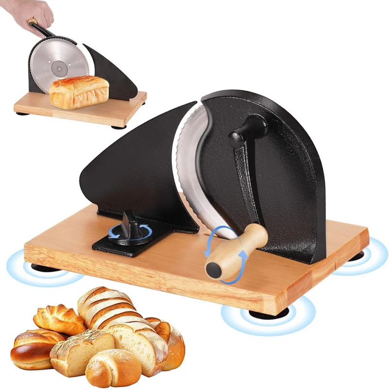 Brotschneidemaschine mit Handkurbel ™ |Frischer Brotgenuss zuhause