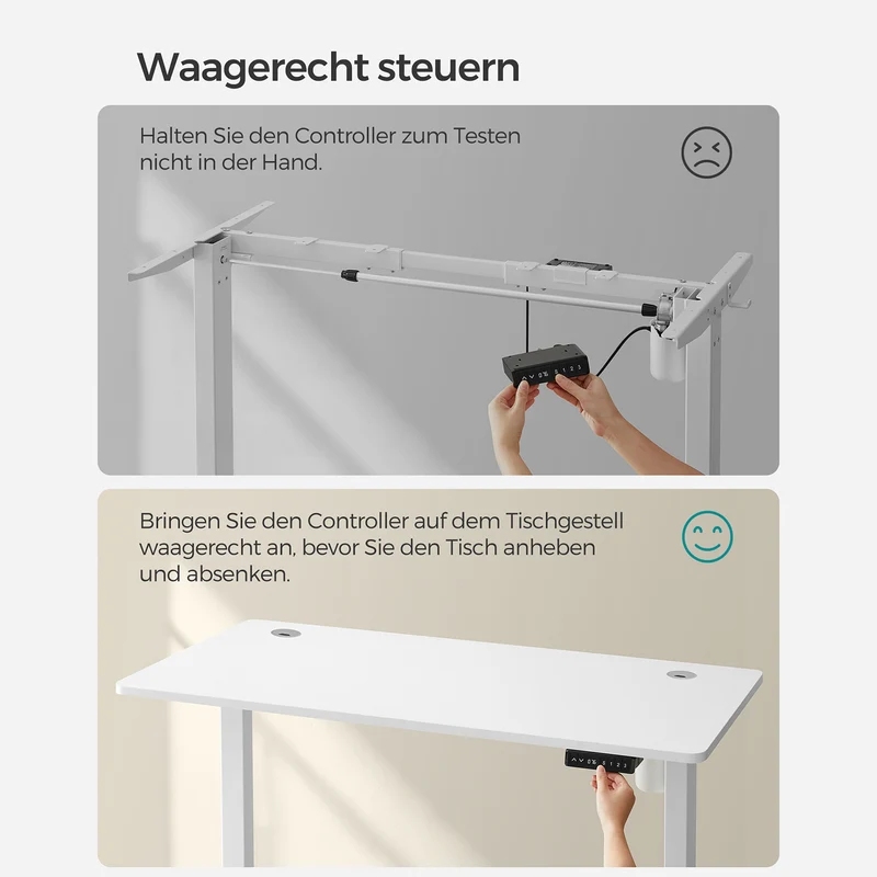 Elektrisch verstellbarer Schreibtisch - Stehpult - Mit Rollen - Ergonomisch