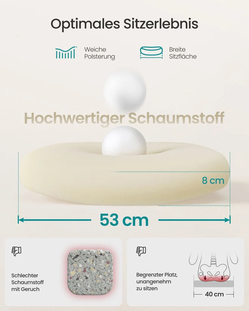 Ergonomischer Bürostuhl - Mit Mesh-Rückenlehne - Höhenverstellbar Mit Wippfunktion
