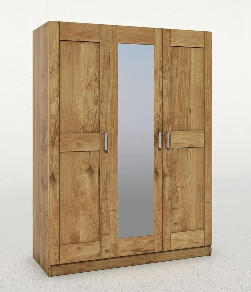Kleiderschrank +versch. Breiten +Spiegel +Massivholz Front