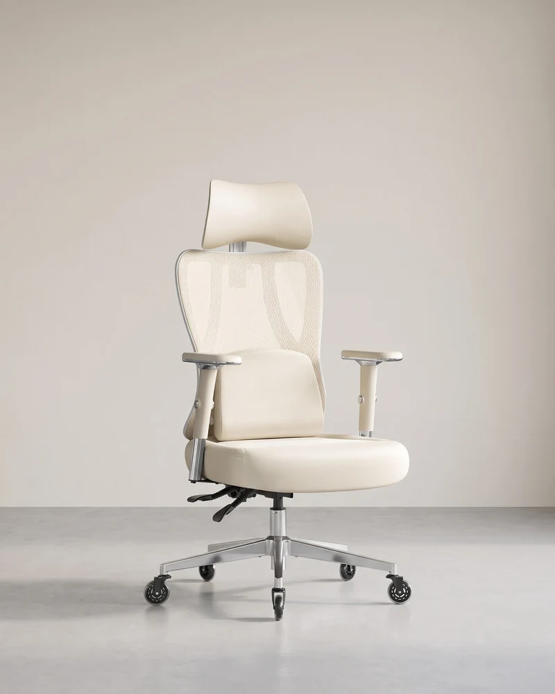 Bürostuhl - Ergonomisch - Verstellbare Lendenstütze Und Kopfstütze - Bis 150 kg